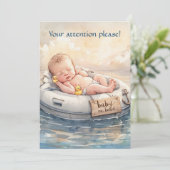 Baby on Board Digital Download Shower Invitation 招待状 (スタンド正面)