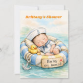 Baby on Board Digital Download Shower Invite 招待状 (正面)