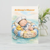 Baby on Board Digital Download Shower Invite 招待状 (スタンド正面)