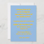 Baby on Board Digital Download Shower Invite 招待状 (裏面)