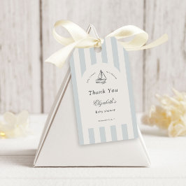 Baby On Board Elegant Blue Sailboat ギフトタグ