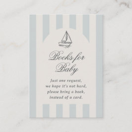 Baby On Board Elegant Blue Sailboat Books For Baby エンクロージャーカード