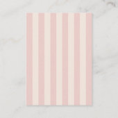 Baby On Board Elegant Pink Sailboat Diaper Raffle エンクロージャーカード (裏面)