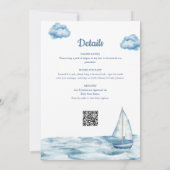 Baby On Board Nautical Baby Shower All In One 招待状 (裏面)