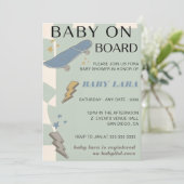 Baby on Board Skateboard Baby Shower party Invitat 招待状 (スタンド正面)
