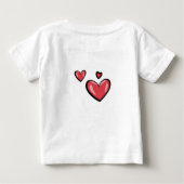 Baby on his first Valentine's Day ベビーTシャツ (裏面)