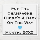 Baby on the Way Sparkling Wine Label スパークリングワインラベル (シングルラベル)