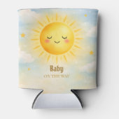 Baby on the Way Sun Sky Shower Design 缶クーラー (正面)