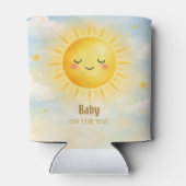 Baby on the Way Sun Sky Shower Design 缶クーラー (裏面)