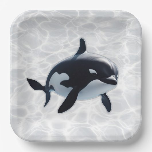 Baby Orca Platter ペーパープレート (正面)