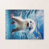 Baby Otter swims ジグソーパズル (横)