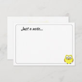 Baby Owl Cartoon Custom Just a Note ノートカード (正面/裏面)