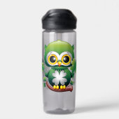 Baby Owl Cute St Patrick Cartoon ウォーターボトル (背面)