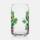 Baby Owl Cute St Patrick Cartoon ガラス缶 (右)