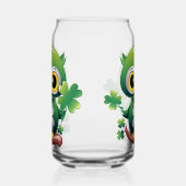 Baby Owl Cute St Patrick Cartoon ガラス缶 (左)