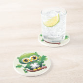 Baby Owl Cute St Patrick Cartoon コースター (側面)