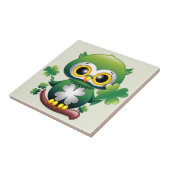 Baby Owl Cute St Patrick Cartoon タイル (側面)