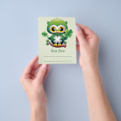 Baby Owl Cute St Patrick Cartoon チラシ (手)