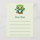 Baby Owl Cute St Patrick Cartoon チラシ (裏面)