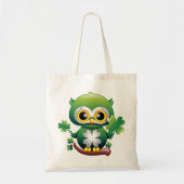 Baby Owl Cute St Patrick Cartoon トートバッグ (正面)