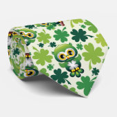 Baby Owl Cute St Patrick Cartoon ネクタイ (ロール)