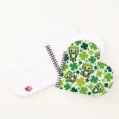 Baby Owl Cute St Patrick Cartoon ノートブック (内部)
