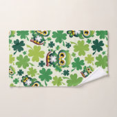 Baby Owl Cute St Patrick Cartoon バスタオルセット (ハンドタオル)