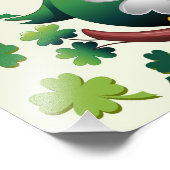 Baby Owl Cute St Patrick Cartoon フォトプリント (角)