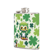 Baby Owl Cute St Patrick Cartoon フラスク (左)