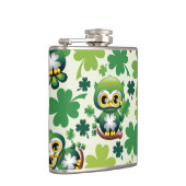 Baby Owl Cute St Patrick Cartoon フラスク (右)