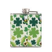 Baby Owl Cute St Patrick Cartoon フラスク (裏面)