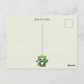 Baby Owl Cute St Patrick Cartoon ポストカード (裏面)