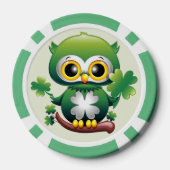 Baby Owl Cute St Patrick Cartoon ポーカーチップ (裏面)