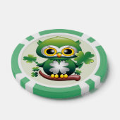 Baby Owl Cute St Patrick Cartoon ポーカーチップ (シングル)