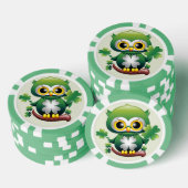 Baby Owl Cute St Patrick Cartoon ポーカーチップ (積み重ね)