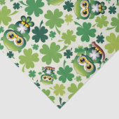 Baby Owl Cute St Patrick Cartoon 薄葉紙 (詳細)