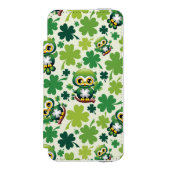 Baby Owl Cute St Patrick Cartoon Incipio iPhoneウォレットケース (フォリオ 正面)