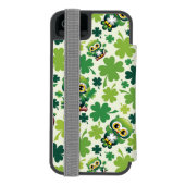 Baby Owl Cute St Patrick Cartoon Incipio iPhoneウォレットケース (フォリオ裏面)
