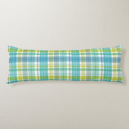 Baby Pastel Plaid Blue Green ボディピロー