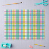 Baby Pastel Plaid Pink Blue Green 薄葉紙 (クラフト)