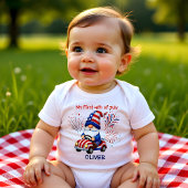 Baby Patriotic Gnome First 4th July ベビーTシャツ