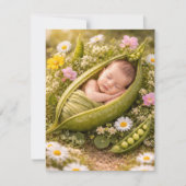 BABY PEA POD DIGITAL DOWNLOAD SHOWER INVITE 招待状 (正面)