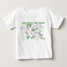 Baby Peace Dove World Map Tee ベビーTシャツ
