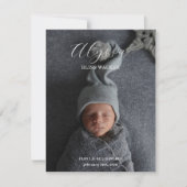 Baby Photo Announcement card (正面)