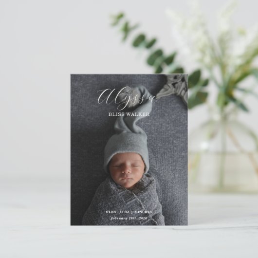 Baby Photo Announcement card (スタンド正面)