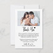 Baby Photo Heart Modern Birth announcement small 案内状 (裏面)