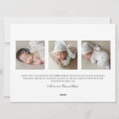 Baby Photo Modern Birth Announcement  シーズンカード (裏面)