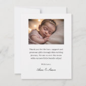 Baby Photo Modern Birth Announcement Card 招待状 (裏面)