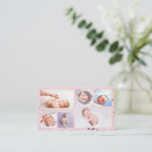 Baby Photographer Custom Newborn Photo Chic Modern 名刺 (スタンド正面)