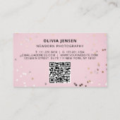 Baby Photographer Custom Newborn Photo Chic Modern 名刺 (裏面)